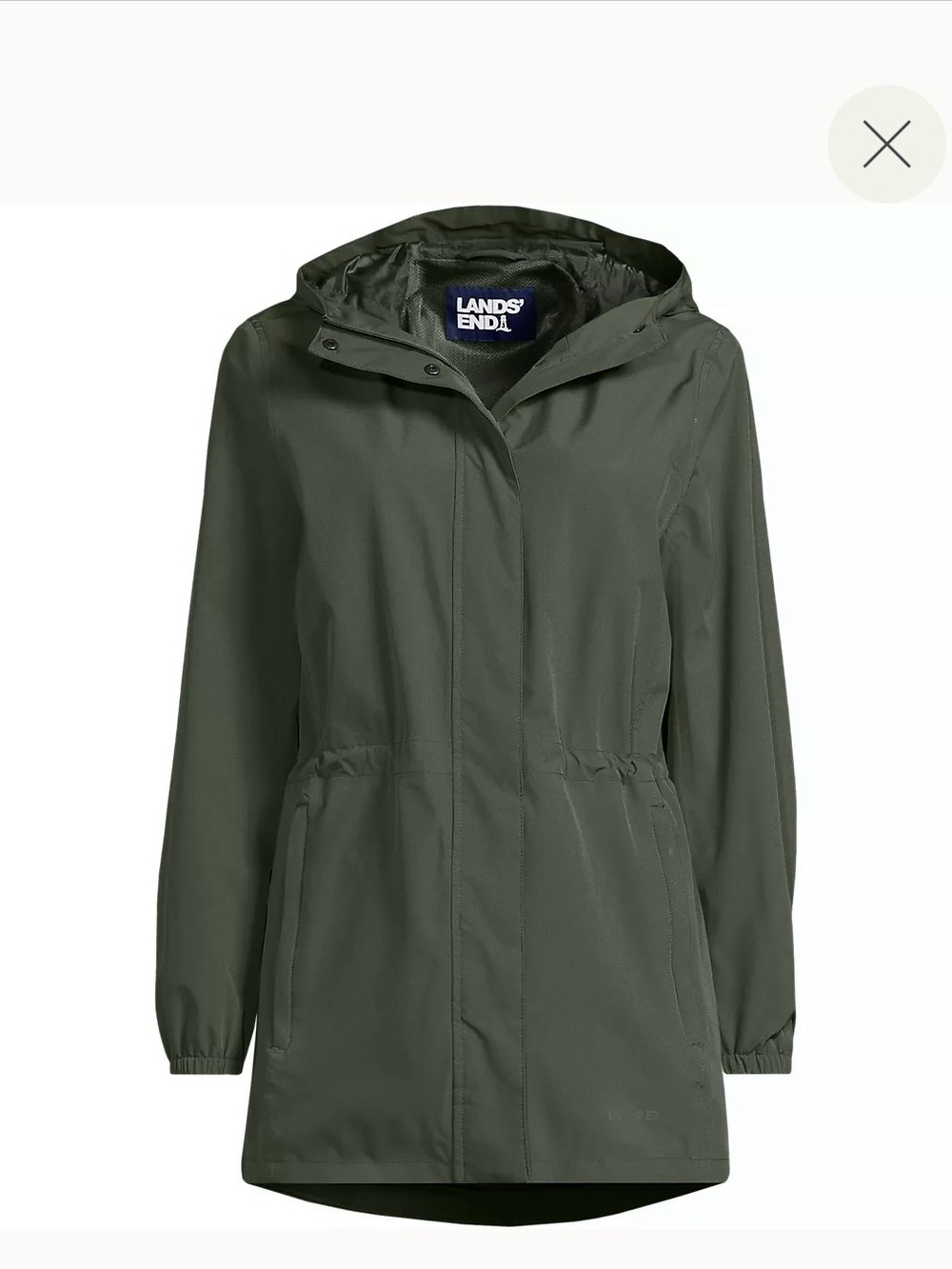 Lands End. Dark green jacket. Size S (6-8). New without tags.